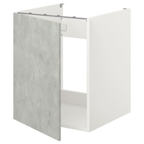 IKEA - ENHET, sink cabinet, white-stone effect, 60x62x75 cm