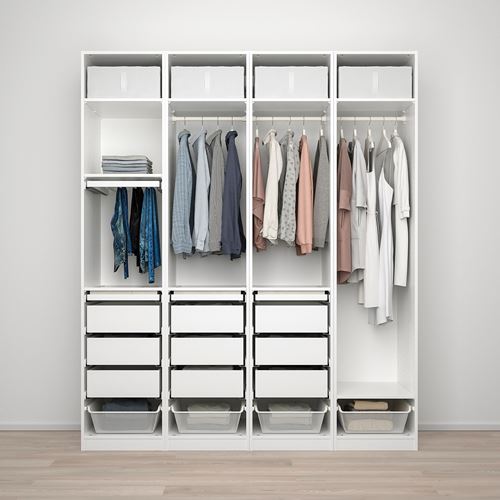 IKEA - PAX, PAX open wardrobe, white, 200x58x236 cm