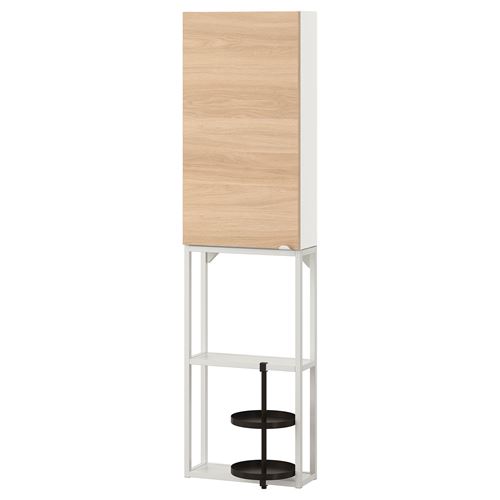 IKEA - ENHET, shelving unit, white-oak look, 40x15x150 cm