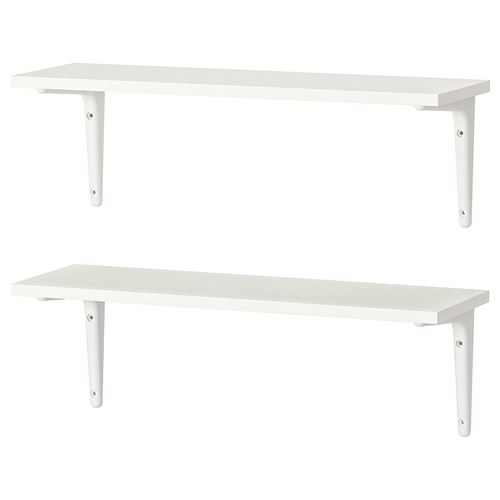 IKEA - BURHULT/SIBBHULT, wall shelf combination, white, 59x20 cm