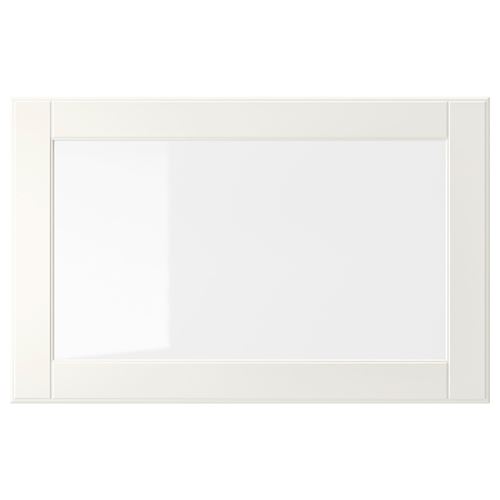 IKEA - OSTVIK, door, white/glass, 60x38 cm