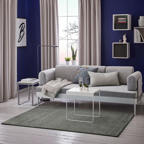 IKEA - LANGSTED, large rug, light grey, 133x195 cm