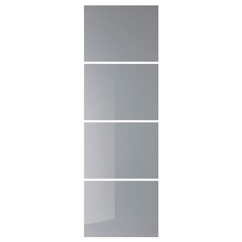 IKEA - BJÖRNÖYA, panels for sliding door frame, gray light painted effect, 75x236 cm