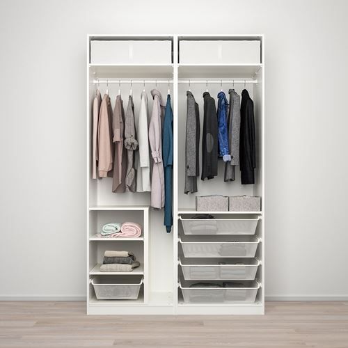 IKEA - PAX/BERGSBO, PAX sliding door wardrobe, white, 150x66x236 cm