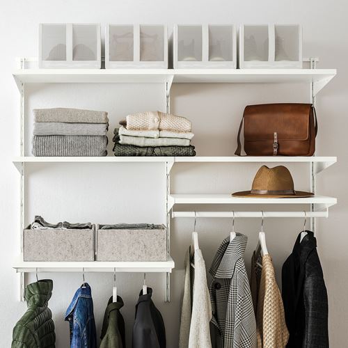 IKEA - BOAXEL, shelving unit, white, 125x40x101 cm