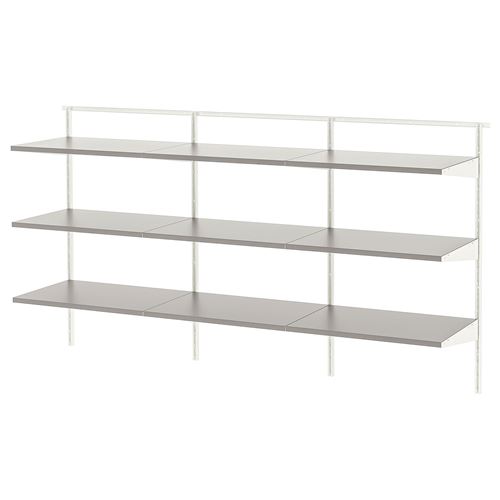 IKEA - BOAXEL, shelving unit, white/grey, 187x40x101 cm