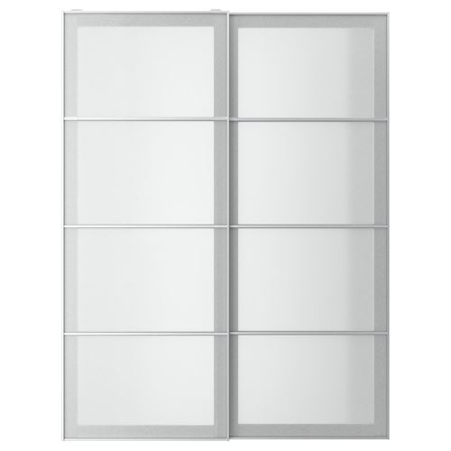 IKEA - SVARTISDAL, pair of sliding doors, white paper effect, 150x201 cm