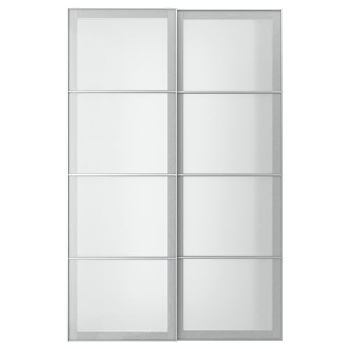 IKEA - SVARTISDAL, pair of sliding doors, white paper effect, 150x236 cm