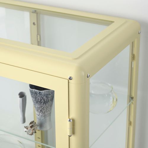 IKEA - FABRIKÖR, glass-door cabinet, light yellow, 81x113 cm