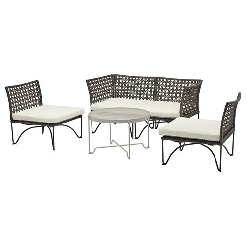 IKEA - JUTHOLMEN/KROKHOLMEN, garden conversation set, dark grey