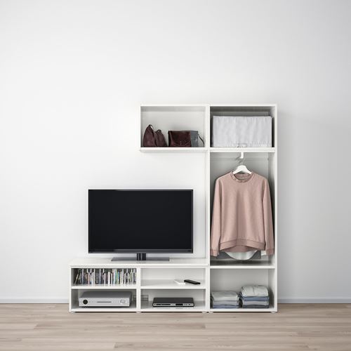 IKEA - PLATSA/FONNES/VARD, tv ünitesi, beyaz, 180x42x191 cm
