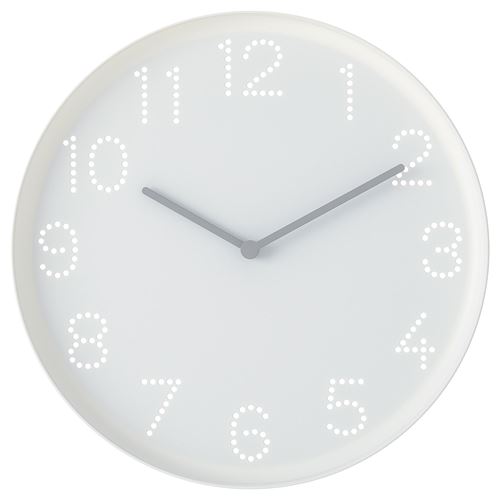 IKEA - TROMMA, wall clock, white, 25 cm