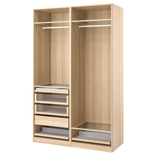 IKEA - PAX, PAX wardrobe, white stained oak effect, 150x58x236 cm