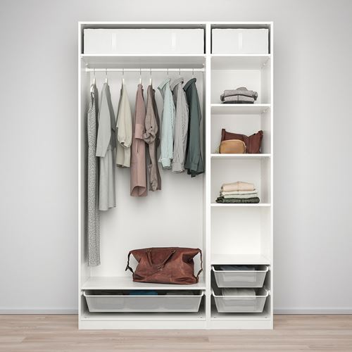 IKEA - PAX, PAX open wardrobe, white, 150x58x236 cm