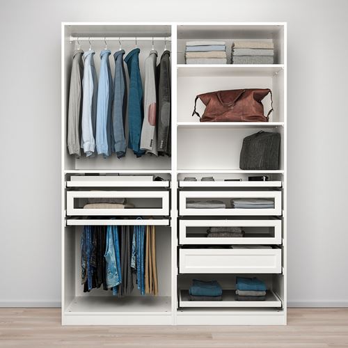 IKEA - PAX, PAX açık gardırop, beyaz, 150x58x201 cm