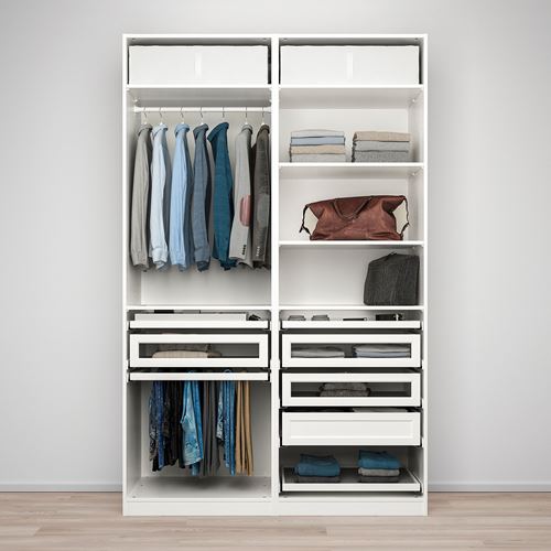 IKEA - PAX, PAX open wardrobe, white, 150x58x236 cm