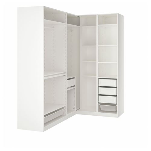 IKEA - PAX, PAX corner wardrobe, white, 210/160x236 cm
