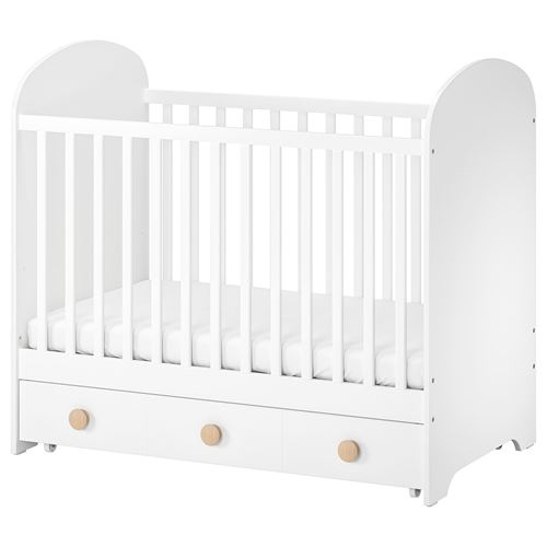 IKEA - GONATT, cot, white, 60x120 cm