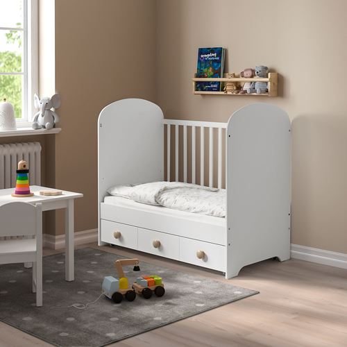 IKEA - GONATT, cot, white, 60x120 cm