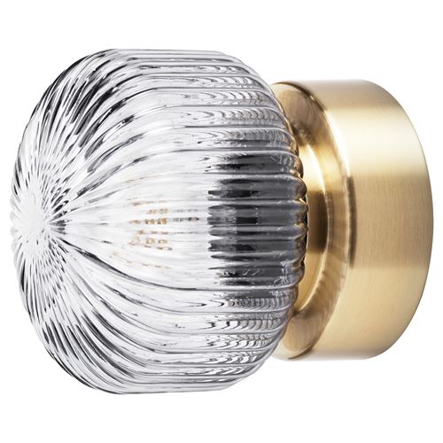 IKEA - SOLKLINT, wall lamp, brass-grey