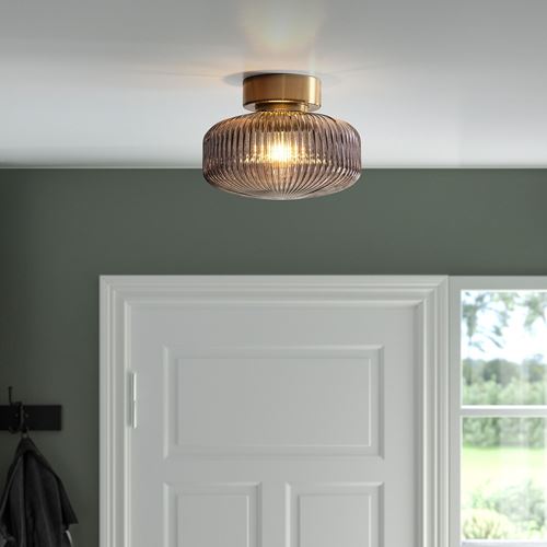 IKEA - SOLKLINT, ceiling lamp, brass-grey, 27 cm