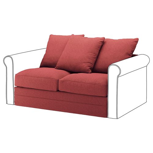 IKEA - GRÖNLID, cover for 2-seat section, ljungen light red