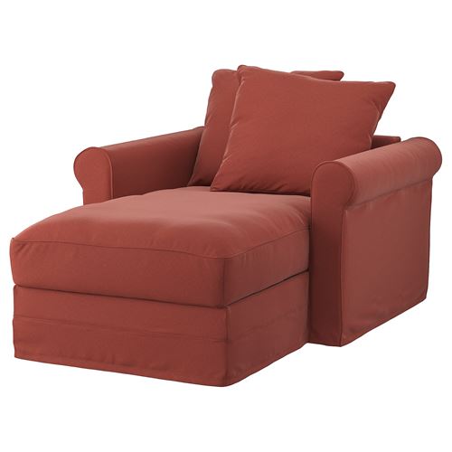 IKEA - GRÖNLID, uzanma koltuğu, ljungen açık kırmızı