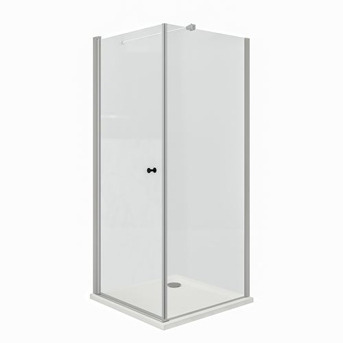 IKEA - OPPEJEN/FOTINGEN, duşakabin, beyaz-cam, 90x90x205 cm