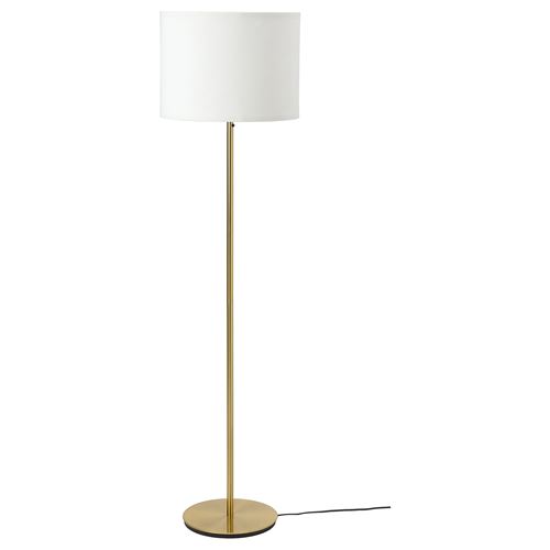 IKEA - RINGSTA/SKAFTET, floor lamp, brass-white