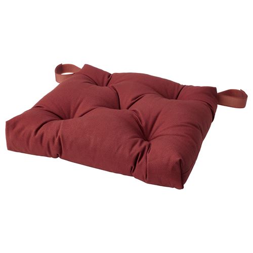 IKEA - MALINDA, chair pad, dark brown-red, 40/35x38x7 cm