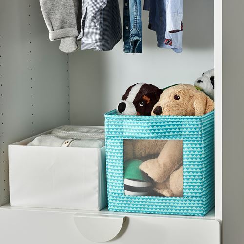 IKEA - UPPRYMD, box, turquoise, 25x44x25 cm