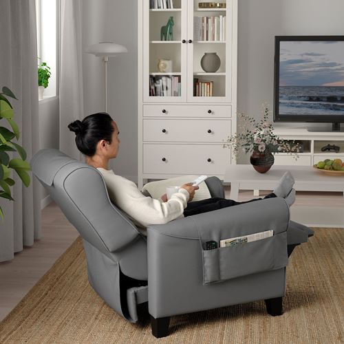 IKEA - MUREN, recliner, remmarn light grey