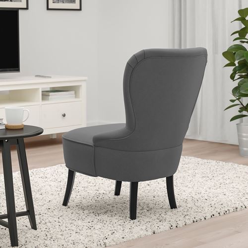 IKEA - REMSTA, wing chair, Hakebo dark grey