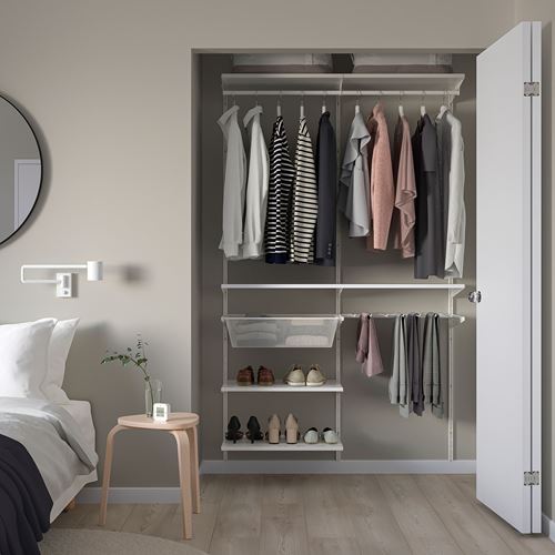 IKEA - BOAXEL, raf ünitesi, beyaz, 125x40x201 cm