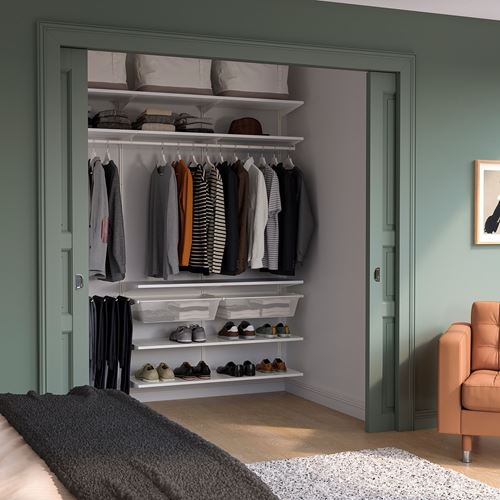 IKEA - BOAXEL, shelving unit, white, 187x40x201 cm