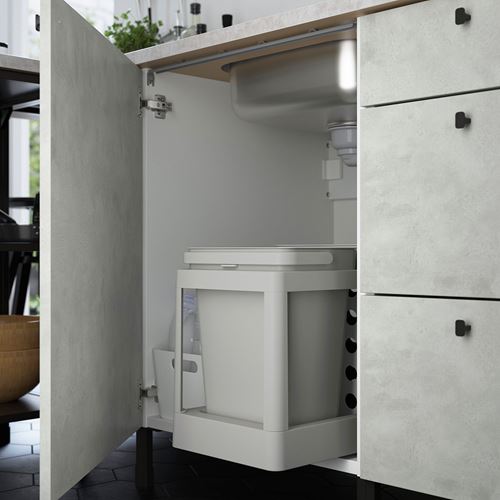 IKEA - ENHET, mutfak dolabı kombinasyonu, antrasit, 323x63.5x241 cm