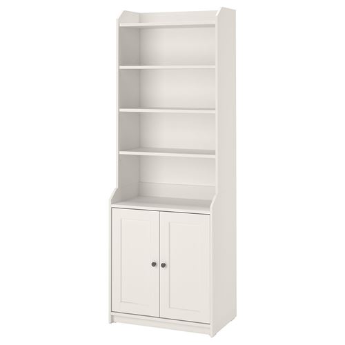 IKEA - HAUGA, glass-door cabinet, white, 70x199 cm