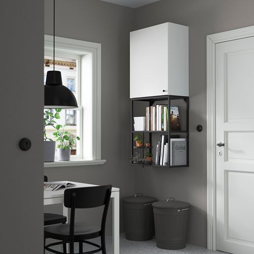 IKEA - ENHET, shelving unit, white/anthracite, 60x32x150 cm