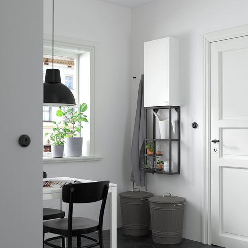 IKEA - ENHET, shelving unit, white/anthracite, 40x17x150 cm