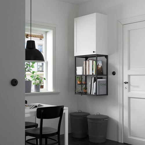 IKEA - ENHET, shelving unit, white/anthracite, 60x32x150 cm