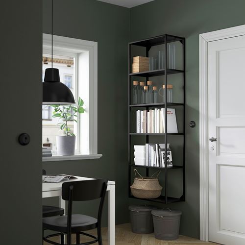 IKEA - ENHET, Open Shelving Unit, anthracite, 60x30x180 cm