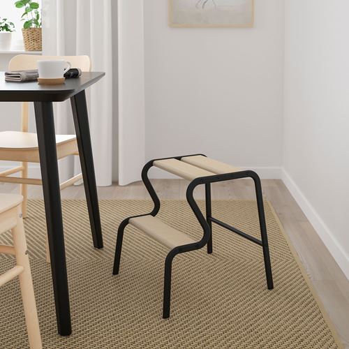 IKEA - GRUBBAN, step stool, black-birch