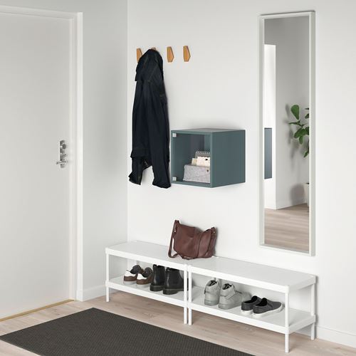 IKEA - EKET, wall cabinet, grey-turquoise, 35x35x35 cm
