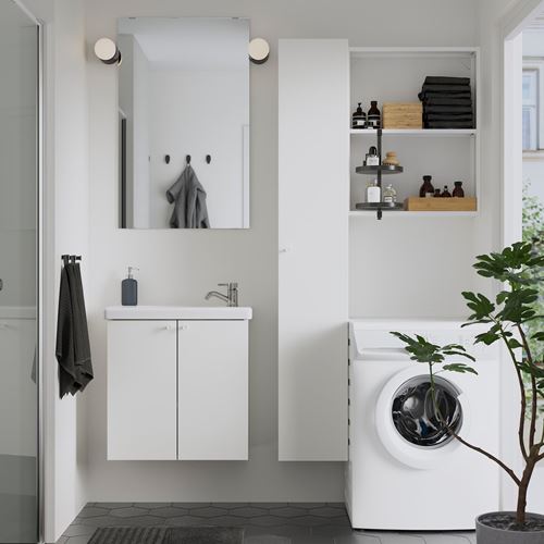 IKEA - ENHET, banyo mobilyası seti, beyaz, 64x33x65 cm