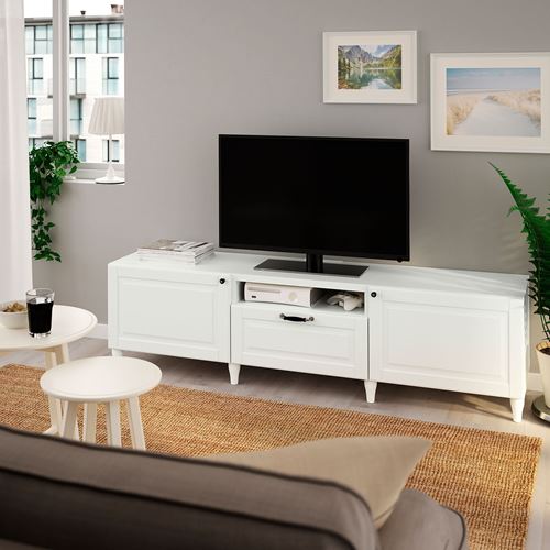 IKEA - BESTA, tv sehpası, beyaz, 180x42x48 cm