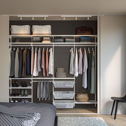 IKEA - BOAXEL, raf ünitesi, beyaz, 250x40x201 cm