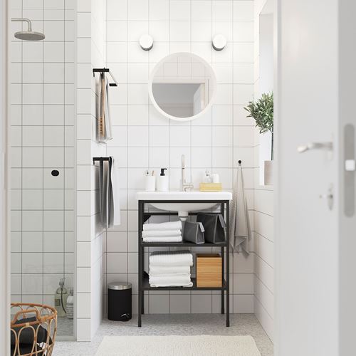 IKEA - ENHET, wash-stand, white/anthracite, 64x43x87 cm