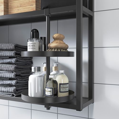 IKEA - ENHET, shelf, anthracite, 40x21 cm