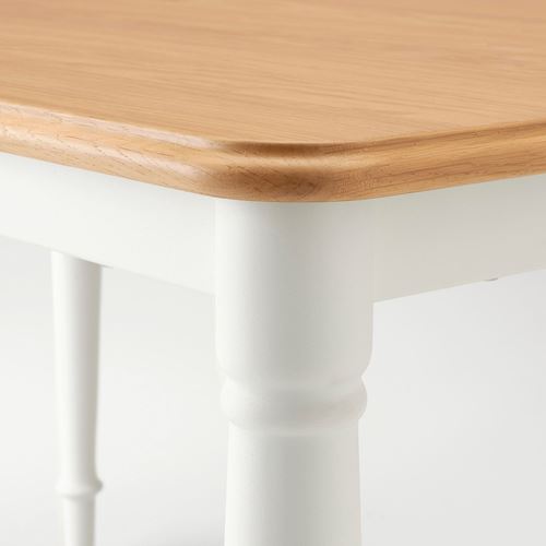 IKEA - DANDERYD, kitchen table, oak veneer-white, 130x80 cm