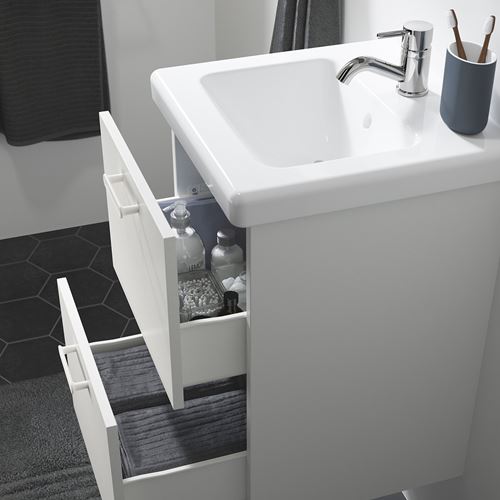 IKEA - ENHET/TVALLEN, wash-basin and cabinet, white, 44x43x65 cm